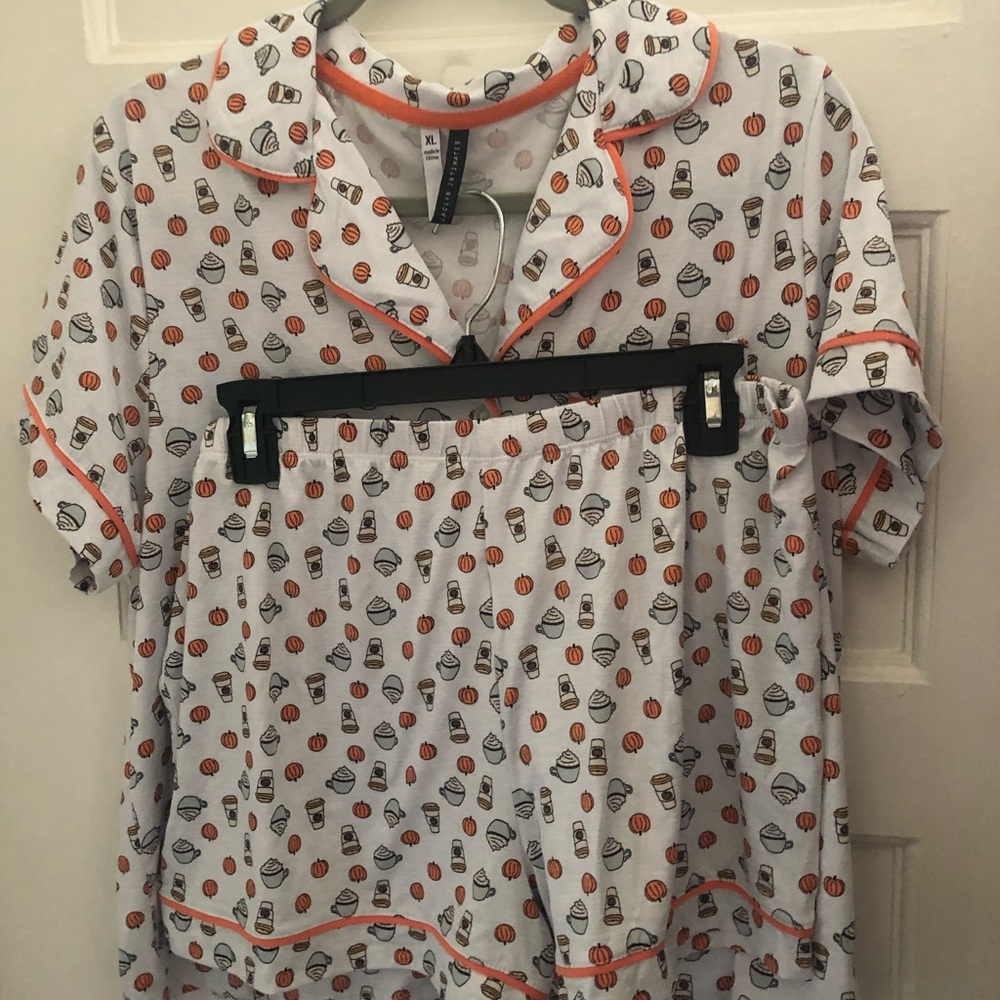 Pumpkin spice latte pajamas XL